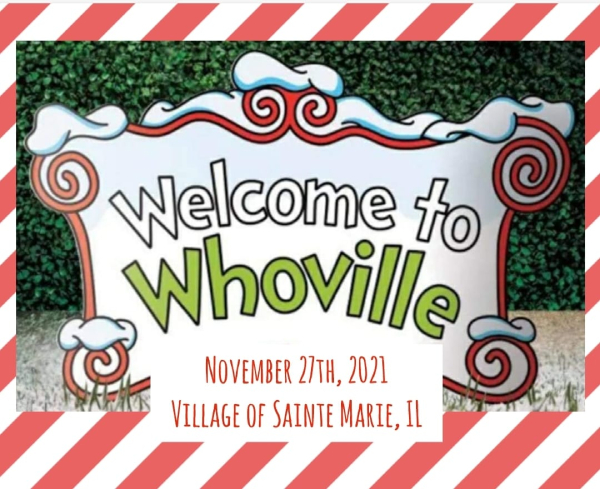 welcome to whoville sign from village of sainte marie illinois