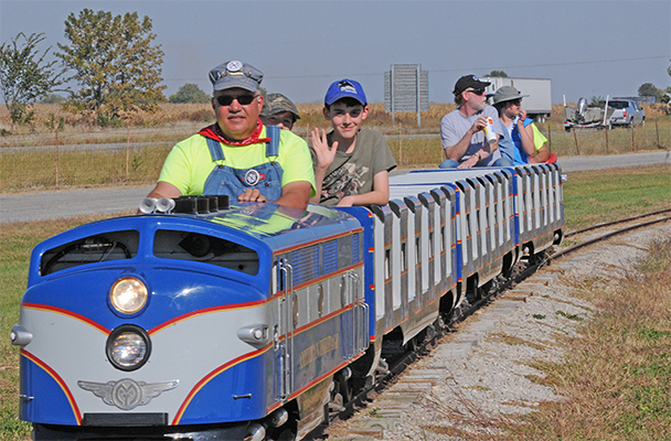American Farm Heritage Museum Festival with train in Greenville, IL
